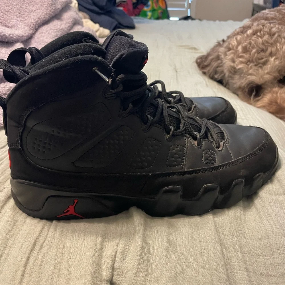 Air Jordan 9 Retro Bred PS‎ Black and Red High-Top Sneakers 8.5